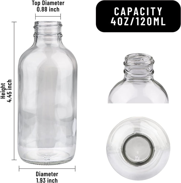 Clear Glass Bottle with Cap