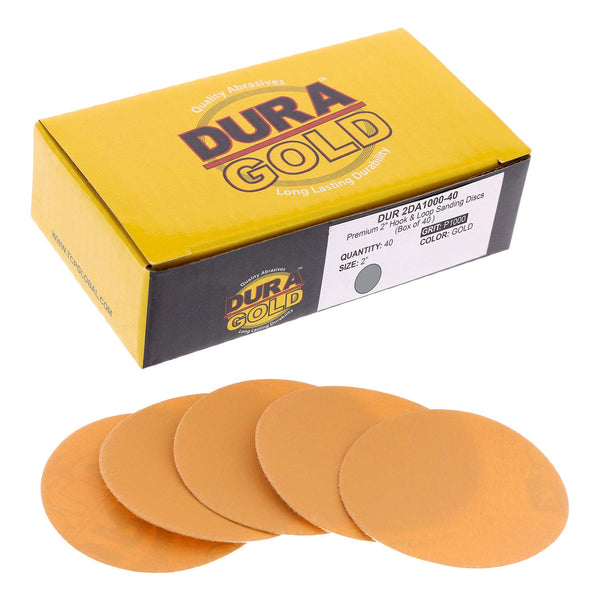 Dura-Gold Premium 2" Gold Hook & Loop Sanding Discs (30)
