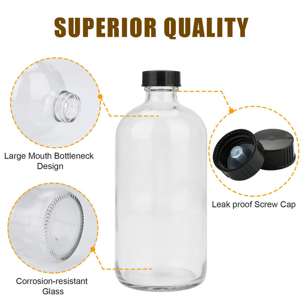 16oz Glass Bottle with Lid
