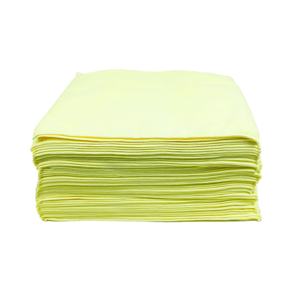 Maxshine 16"x16" Premium Microfiber Towels - Yellow 50 Pack