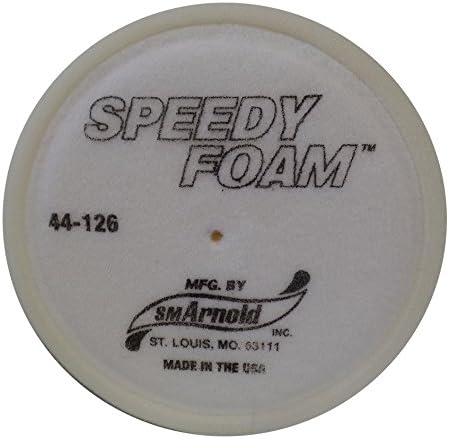 6" Speedy Foam Flat Foam Finishing Pad- White