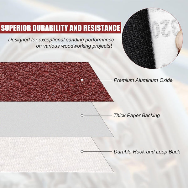 2 Inch Sandpaper - Hook and Loop Sanding Disc - 120 QTY