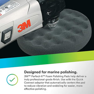 Perfect-It™ 05707 Double-Sided Polishing Pad, 8", Quick Connect Foam Pad