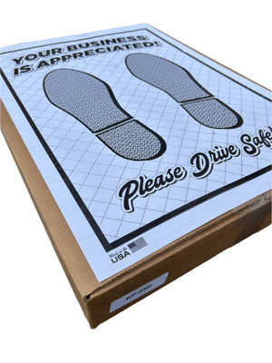 Poly Back Ridged Paper 82 lb. Floor Mats  - QTY 500