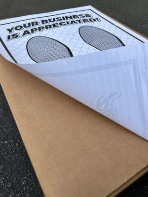 Poly Back Ridged Paper 82 lb. Floor Mats  - QTY 500