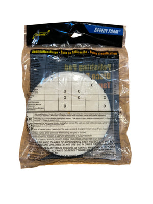 6" Speedy Foam Flat Foam Finishing Pad- White