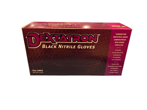 Dextatron Black Nitrile Gloves - Powder Free
