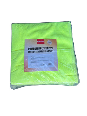Maxshine 16"x16" Premium Microfiber Detailing Towels - Yellow 50 Pack